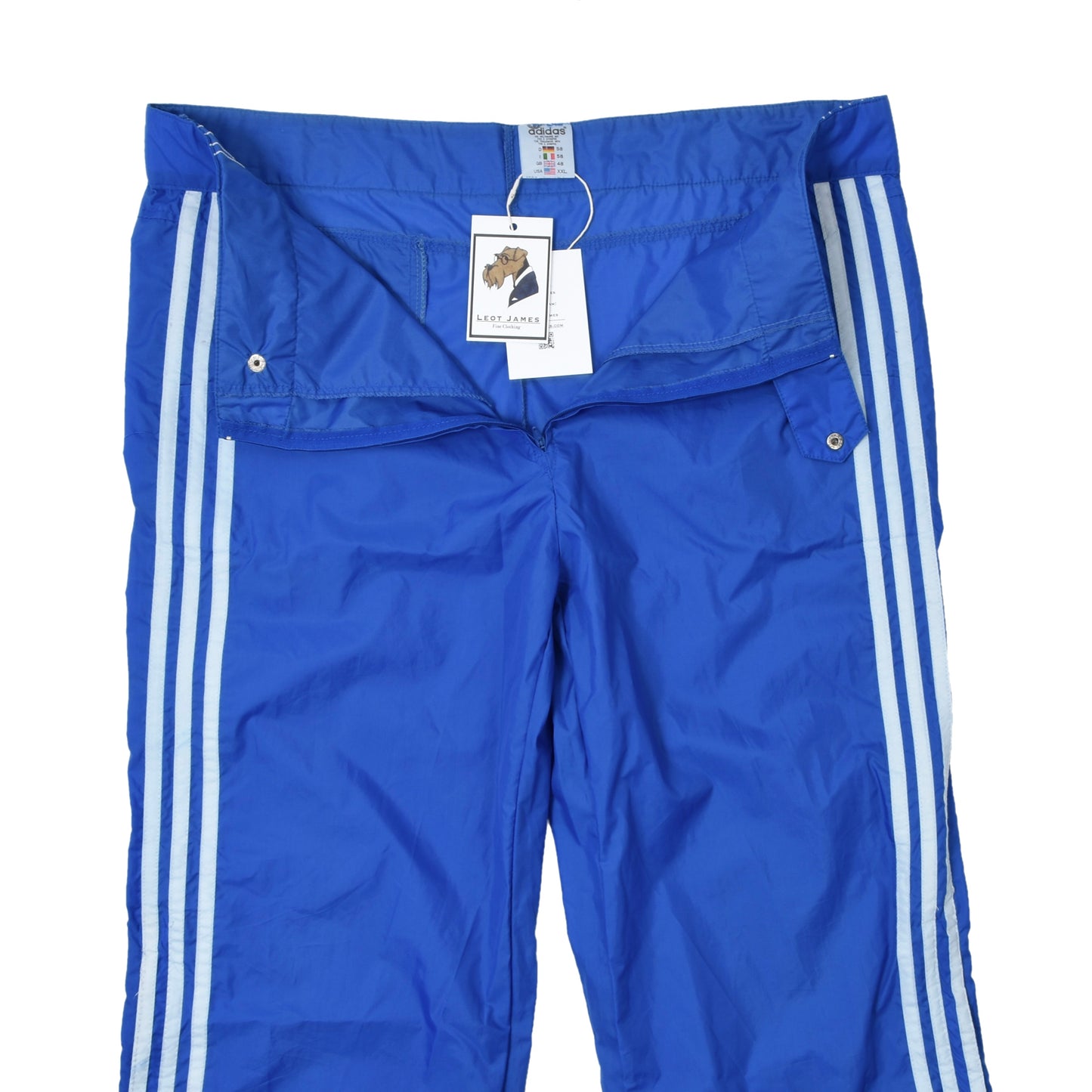 Vintage 80er Jahre Adidas Nylon Regenhose Größe D58 - Blau