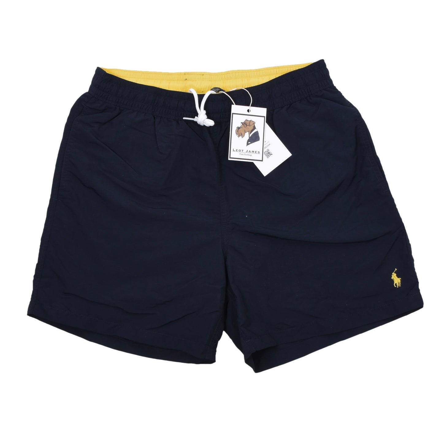 Polo Ralph Lauren Badeshorts/-hose Größe M Bundweite ca. 38,5 cm – Marineblau (Gelb)