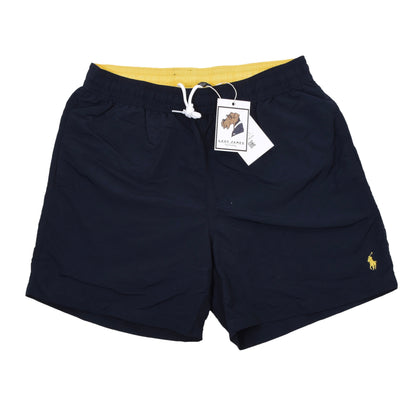 Polo Ralph Lauren Badeshorts/-hose Größe M Bundweite ca. 38,5 cm – Marineblau (Gelb)