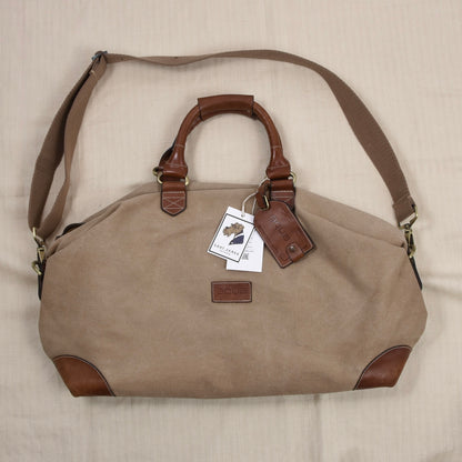 Aqua Segeltuch & Leder Weekender/Tasche ca. 50cm - Khaki