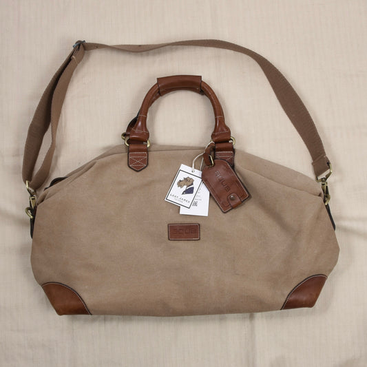Aqua Segeltuch & Leder Weekender/Tasche ca. 50cm - Khaki