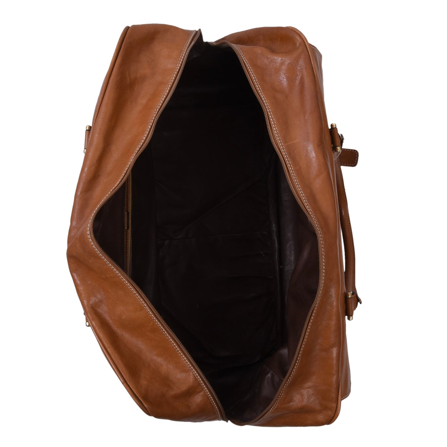 Bally Vintage Leather Weekender/Duffle Bag ca. 53cm - Brown