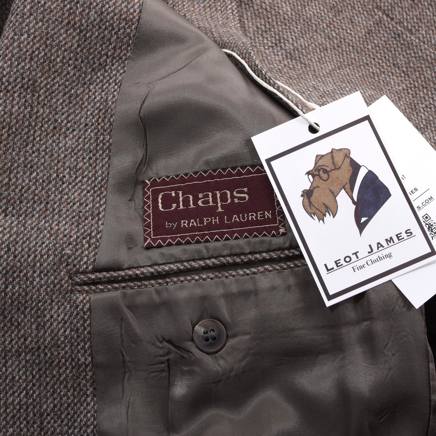 Vintage 1981 Chaps Ralph Lauren 100% Wool Tweed Suit Chest ca. 51cm