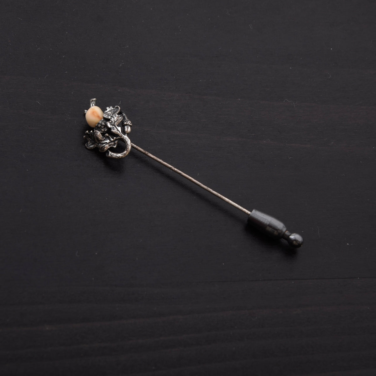 Vintage Jagd-Anstecknadel 835 Silber mit Grandl ca. 7cm