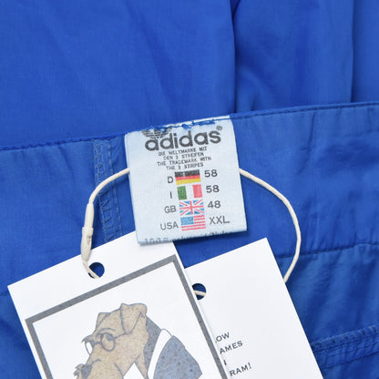 Vintage 80er Jahre Adidas Nylon Regenhose Größe D58 - Blau