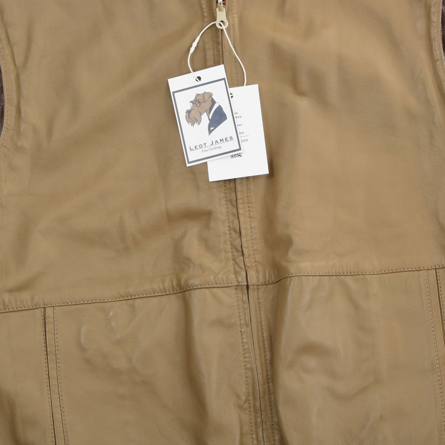 Longhi Wende-Ledergilet Größe 50 Brustumfang ca. 55cm - Braun/Hellbraun