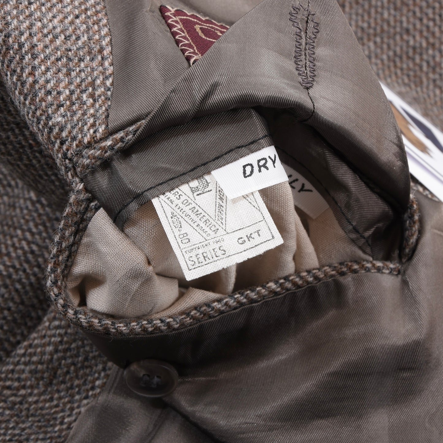 Vintage 1981 Chaps Ralph Lauren 100% Wool Tweed Suit Chest ca. 51cm