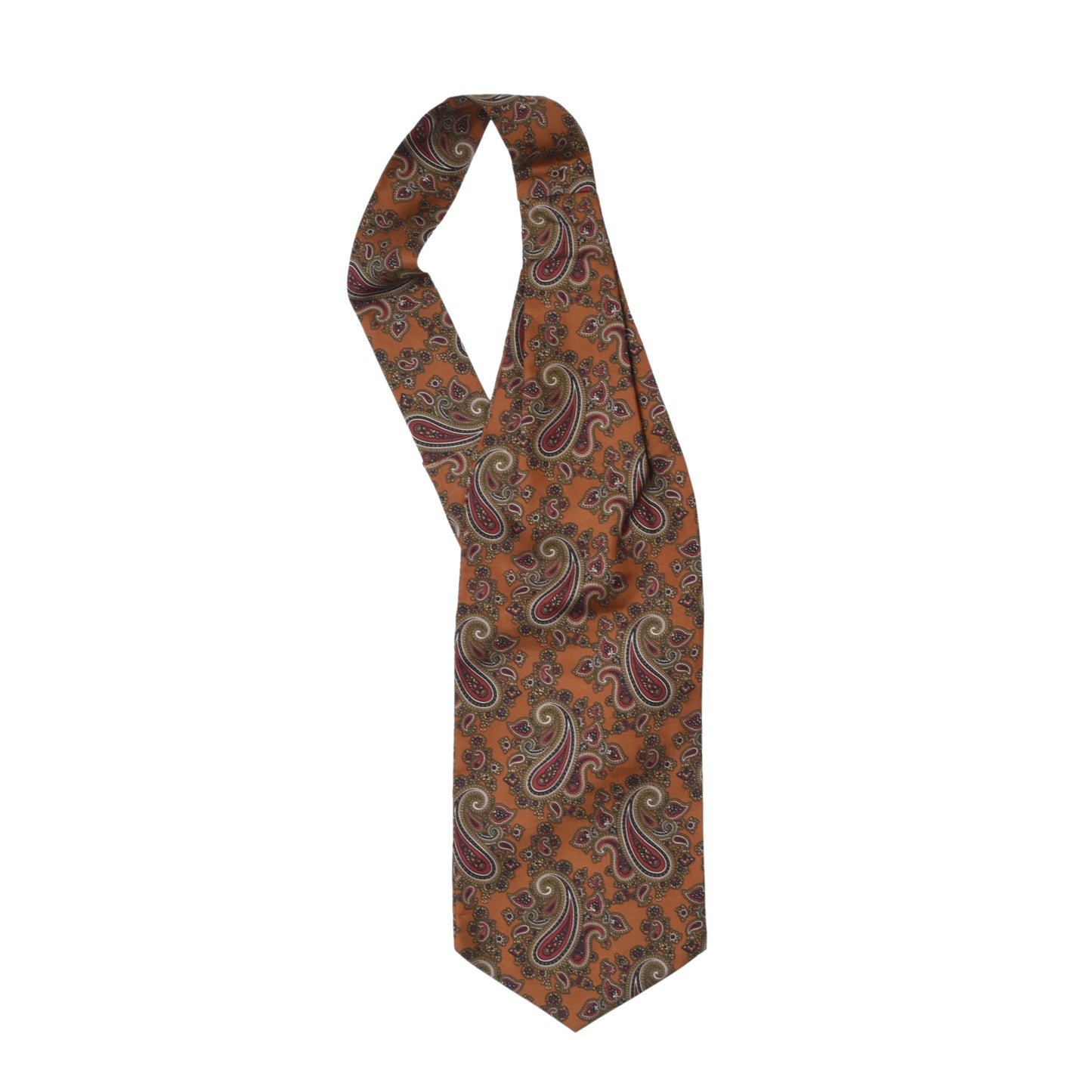 Classic Silk Ascot/Cravat Tie ca. 91cm/14.5cm - Orange Paisley