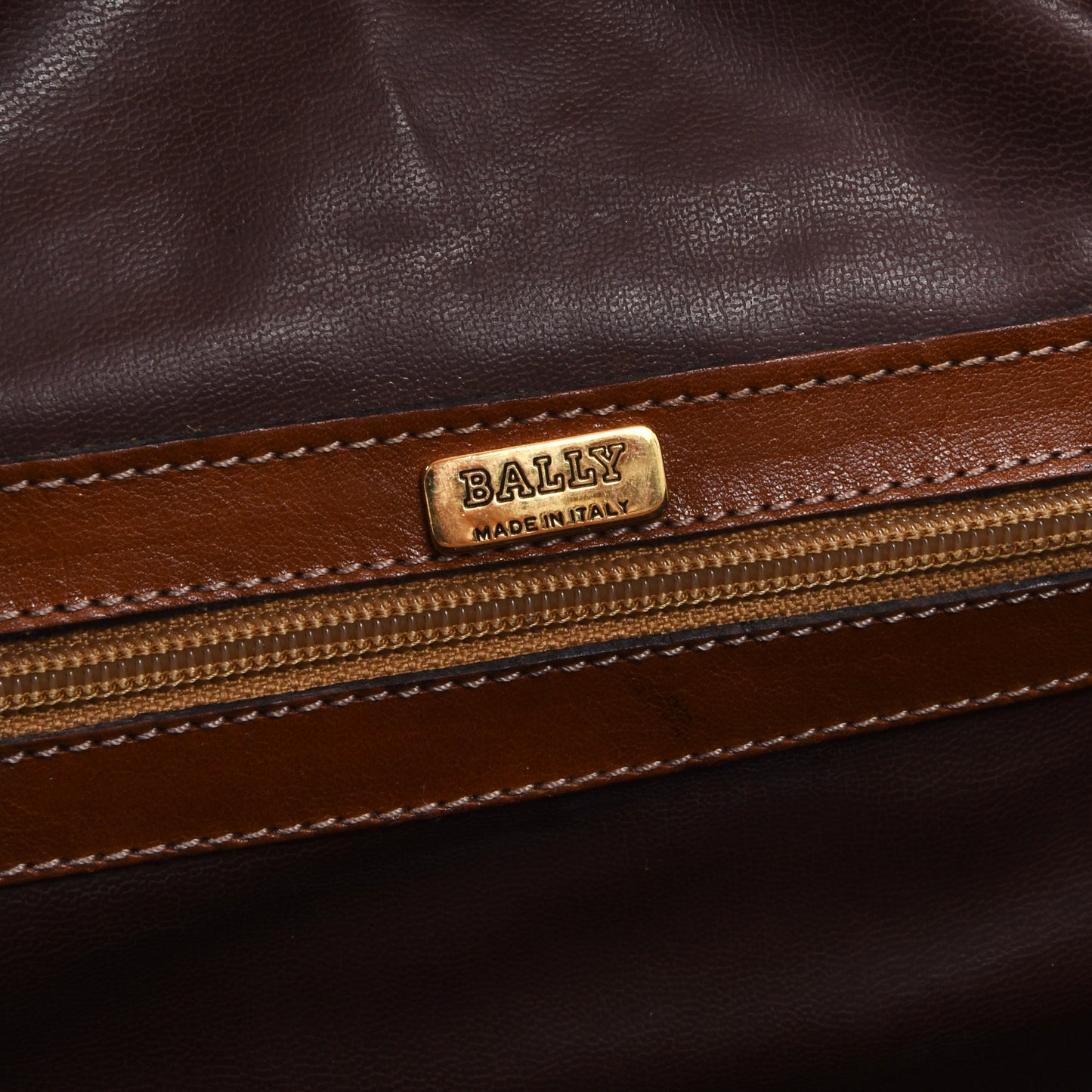 Bally Vintage Leather Weekender/Duffle Bag ca. 53cm - Brown