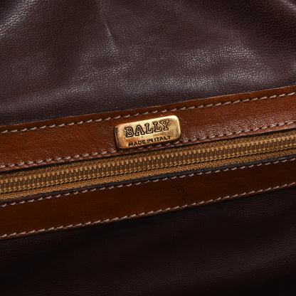 Bally Vintage Leather Weekender/Duffle Bag ca. 53cm - Brown