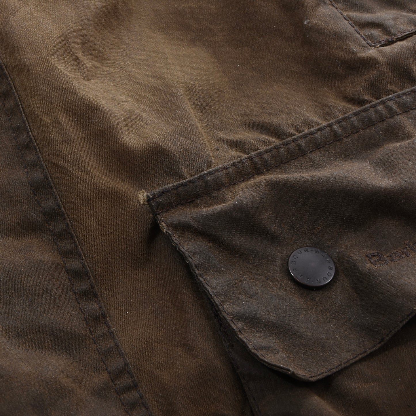 Barbour Beaufort Limited Edition Waxed Jacket Feat. Leather Collar Size C40 ca. 60cm - Green
