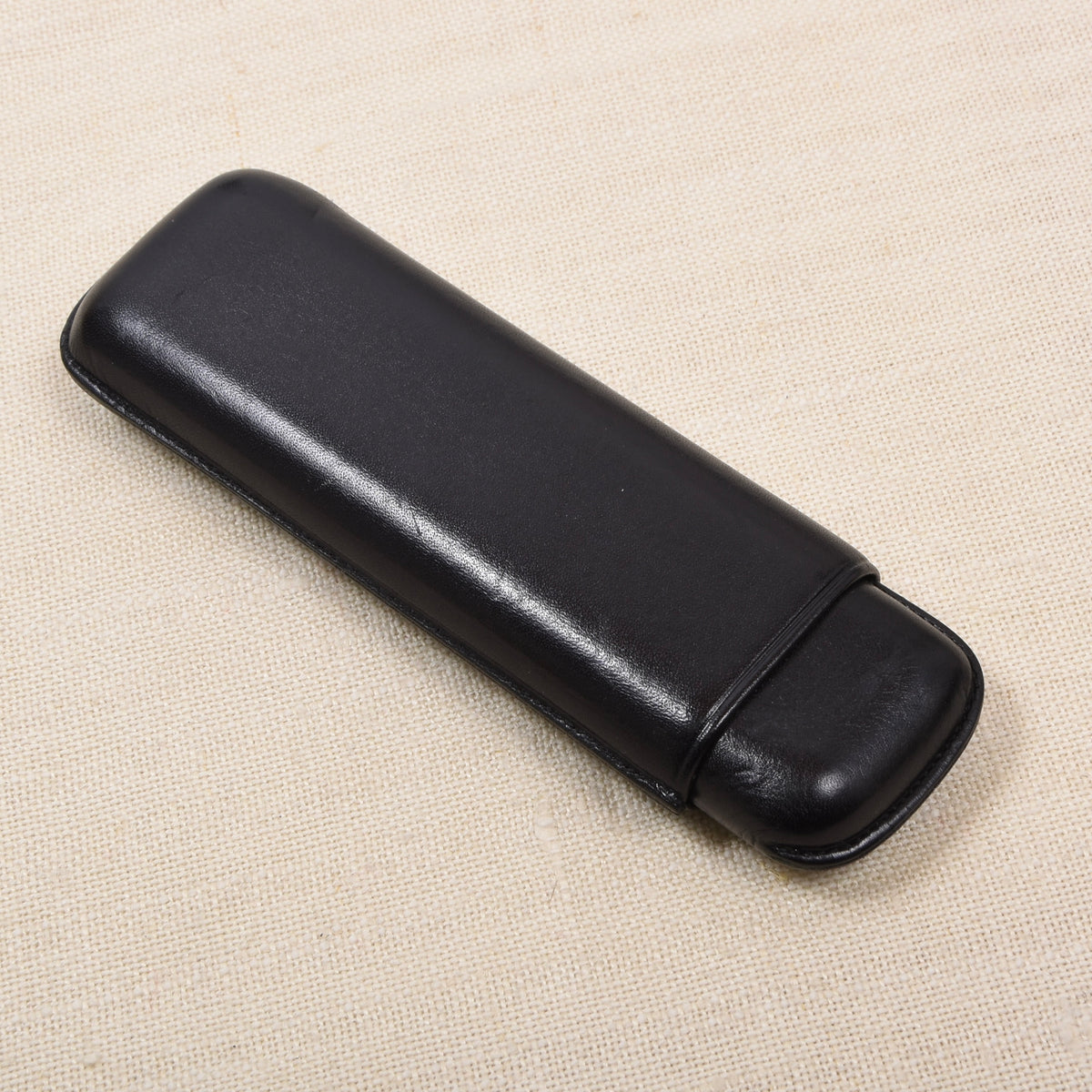 Davidoff Leder Zigarrenetui (2 Zigarren) 17cm - Schwarz