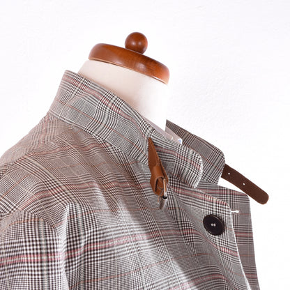 Luis Trenker Cotton-Linen Jacket Size 56 Chest ca. 60.5cm - Plaid