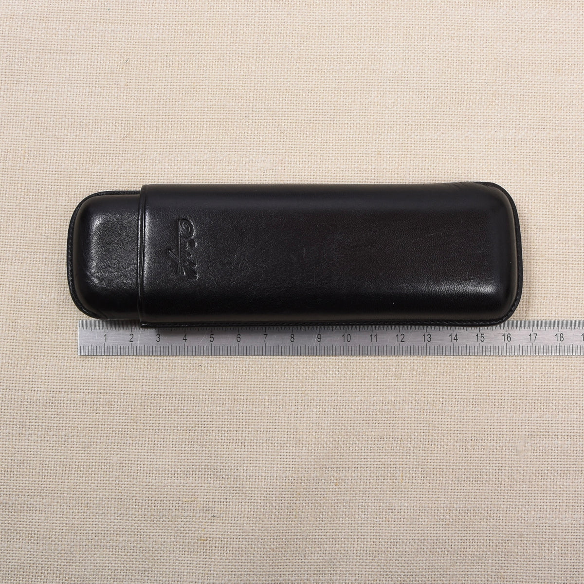 Davidoff Leder Zigarrenetui (2 Zigarren) 17cm - Schwarz