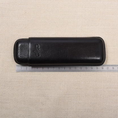 Davidoff Leder Zigarrenetui (2 Zigarren) 17cm - Schwarz