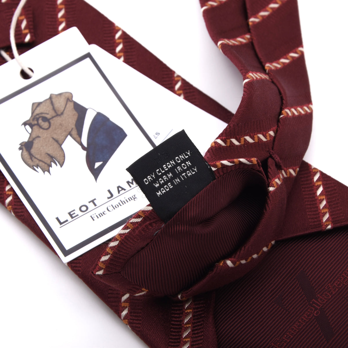 Ermenegildo Zegna 100% Seide Krawatte Made in Italy – Rot Streifen