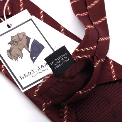 Ermenegildo Zegna 100% Seide Krawatte Made in Italy – Rot Streifen