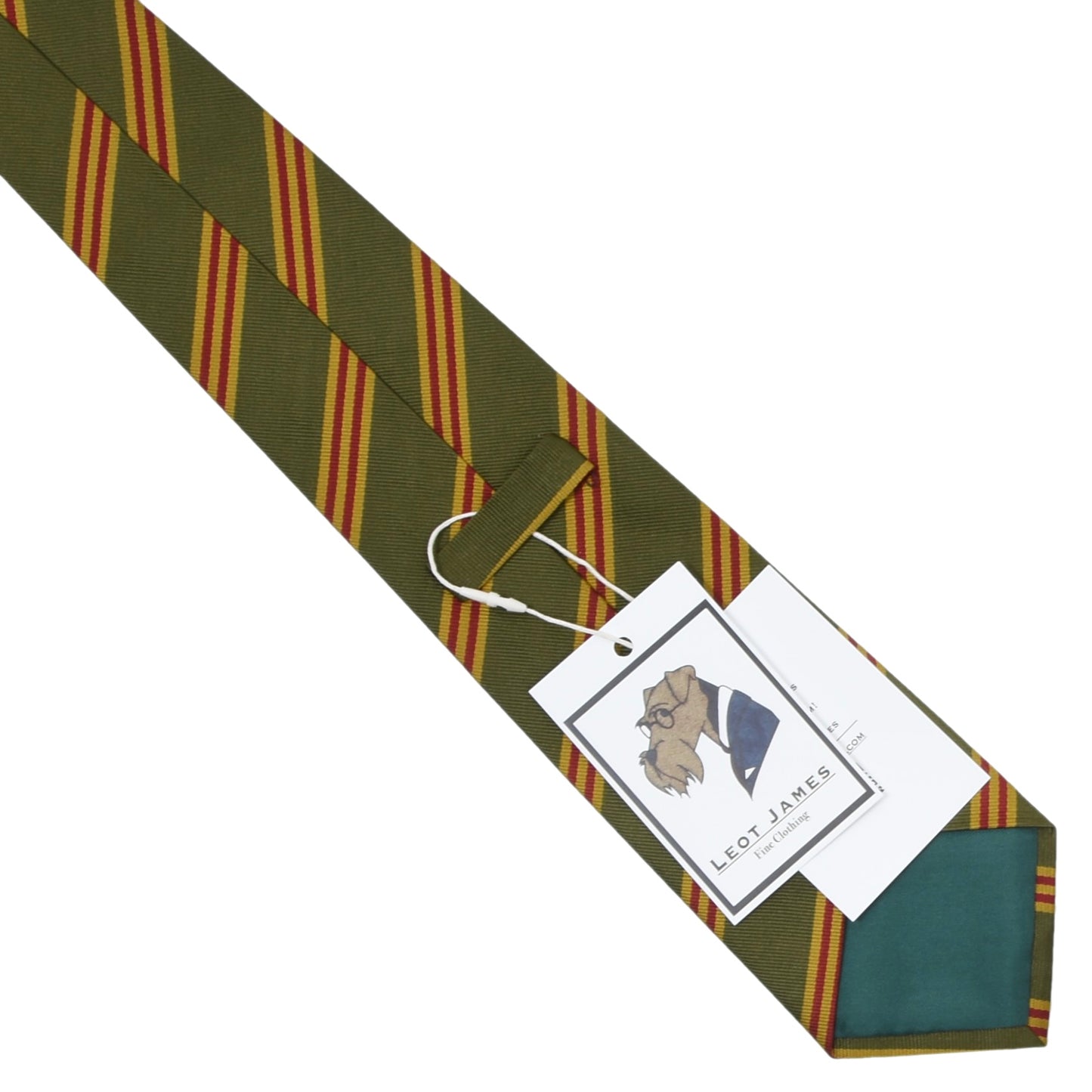 Chester Barrie 100% Silk Repp Stripe Tie ca. 139.5cm/9cm - Green/Yellow/Red Stripes