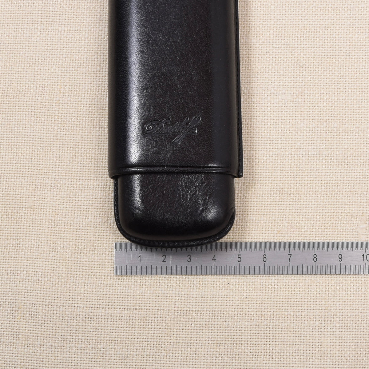 Davidoff Leder Zigarrenetui (2 Zigarren) 17cm - Schwarz