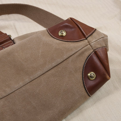 Aqua Segeltuch & Leder Weekender/Tasche ca. 50cm - Khaki