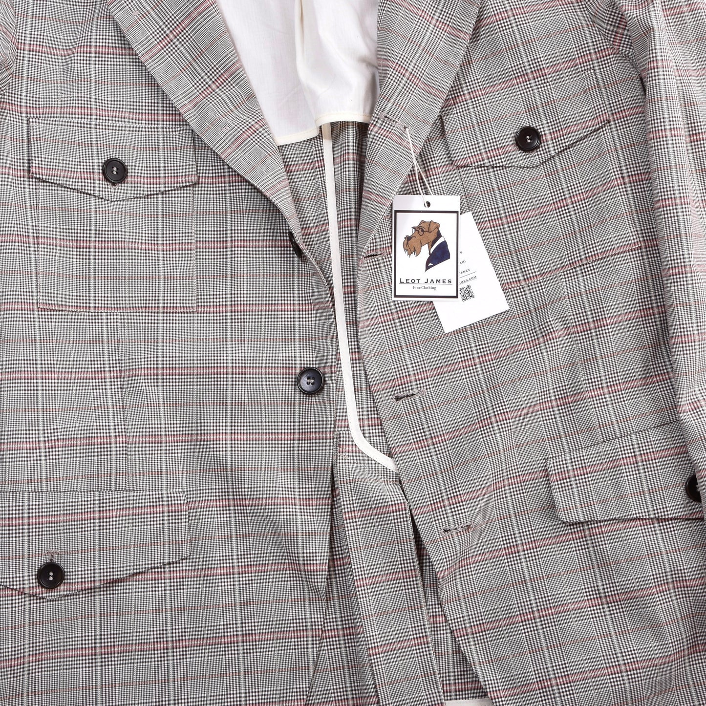 Luis Trenker Cotton-Linen Jacket Size 56 Chest ca. 60.5cm - Plaid