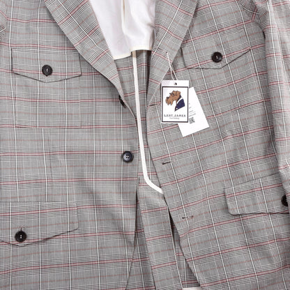 Luis Trenker Cotton-Linen Jacket Size 56 Chest ca. 60.5cm - Plaid