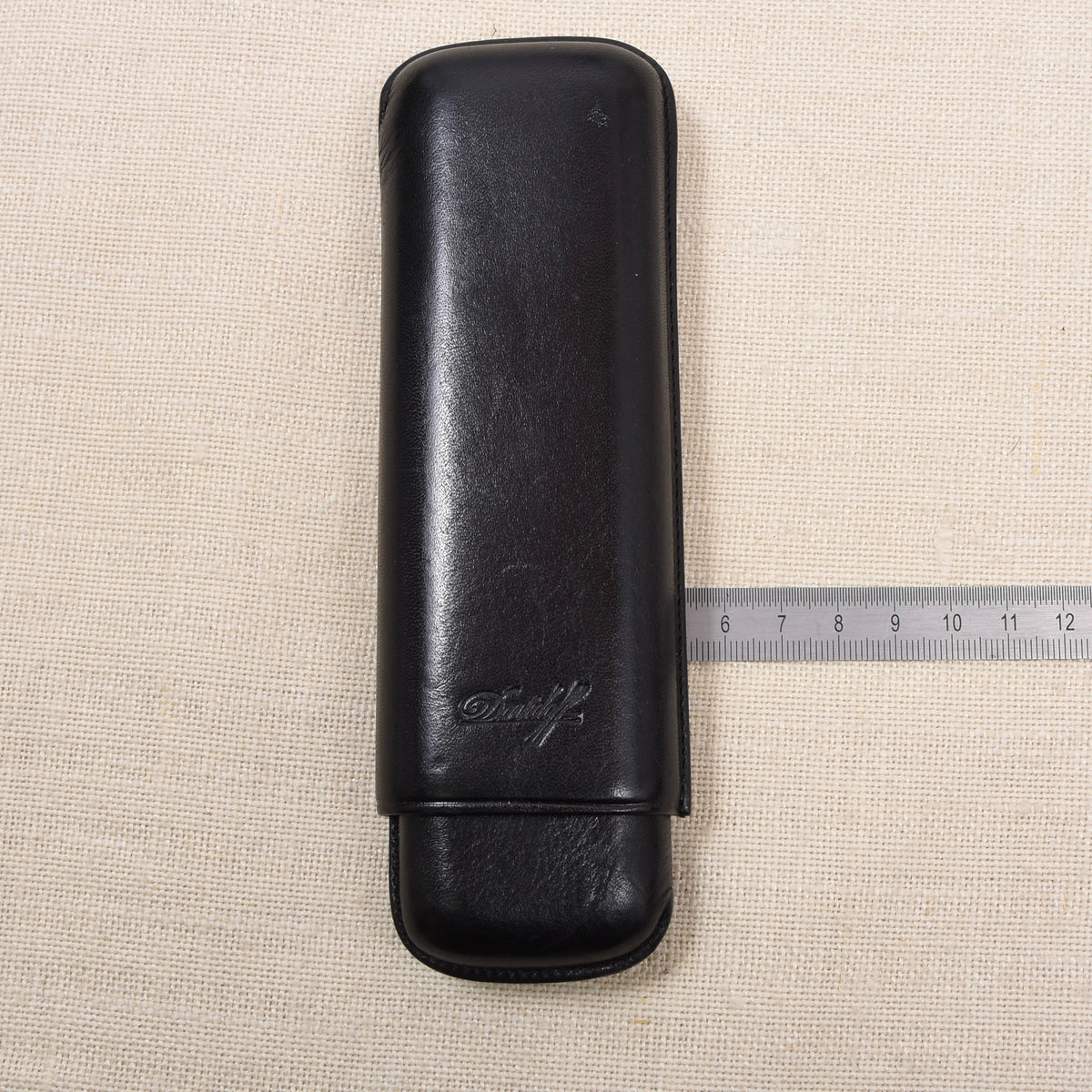 Davidoff Leder Zigarrenetui (2 Zigarren) 17cm - Schwarz