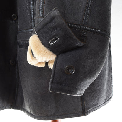 Christ Vintage Shearling Coat Chest ca. 67cm - Charcoal