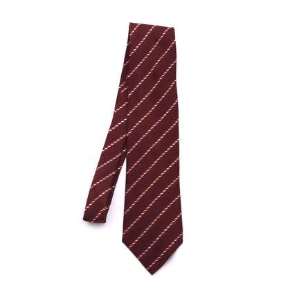 Ermenegildo Zegna 100% Seide Krawatte Made in Italy – Rot Streifen