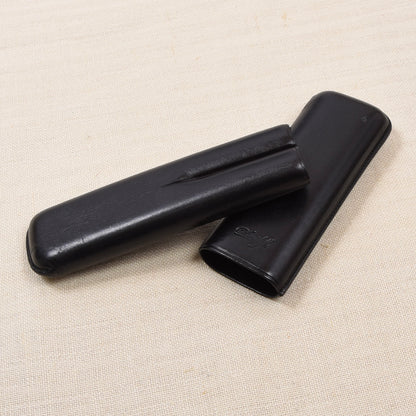 Davidoff Leder Zigarrenetui (2 Zigarren) 17cm - Schwarz