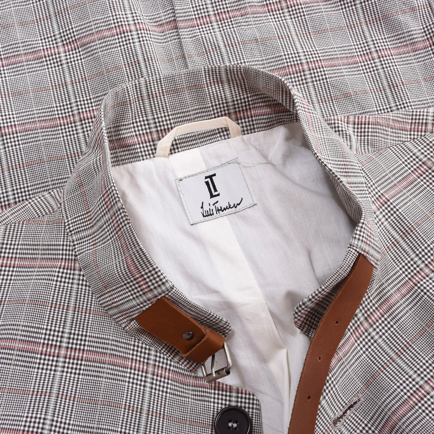 Luis Trenker Cotton-Linen Jacket Size 56 Chest ca. 60.5cm - Plaid