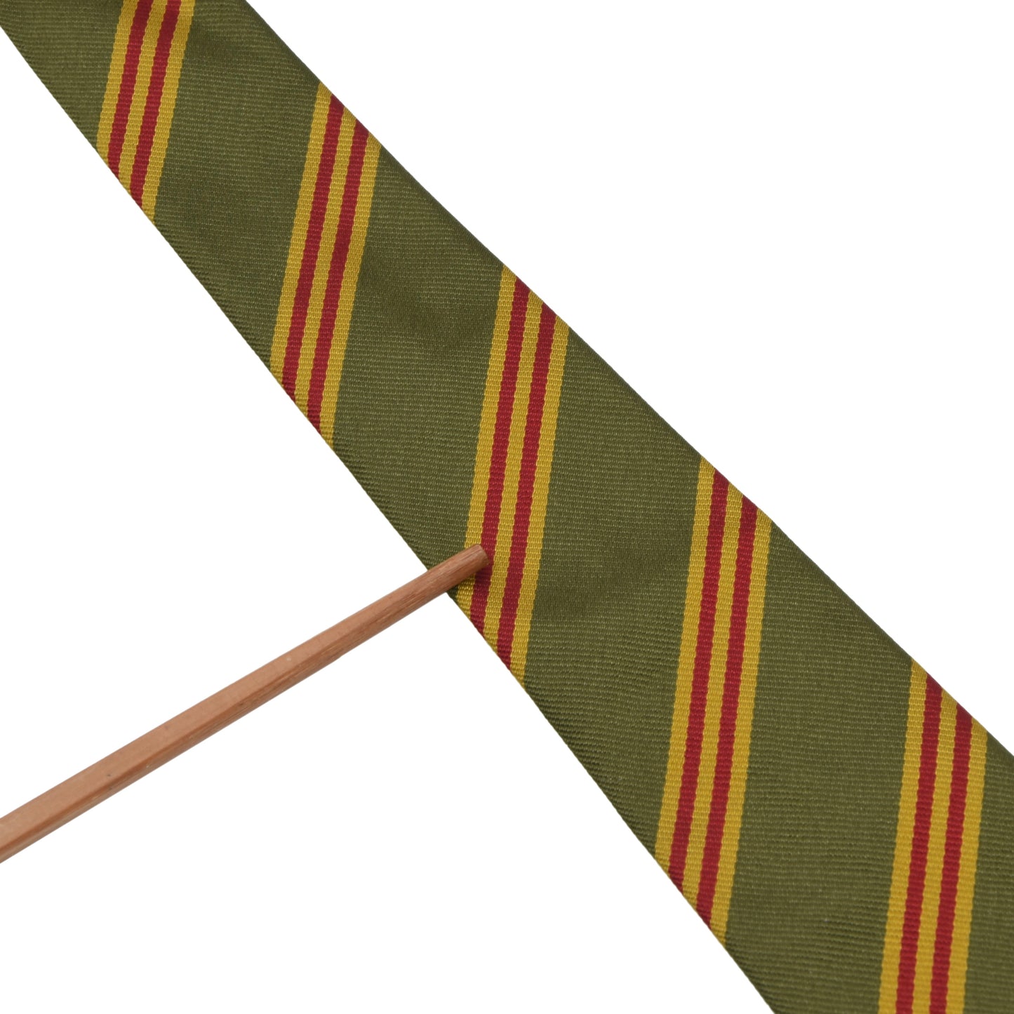 Chester Barrie 100% Silk Repp Stripe Tie ca. 139.5cm/9cm - Green/Yellow/Red Stripes