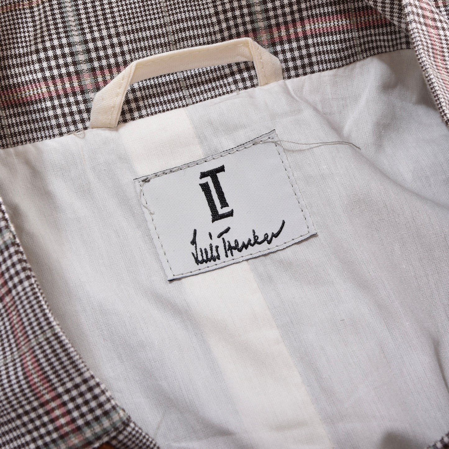 Luis Trenker Cotton-Linen Jacket Size 56 Chest ca. 60.5cm - Plaid