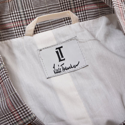 Luis Trenker Cotton-Linen Jacket Size 56 Chest ca. 60.5cm - Plaid