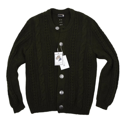 Stapf Tirol Pullover aus 100% Wolle, hergestellt in Österreich, Brustweite ca. 52 cm – Grün