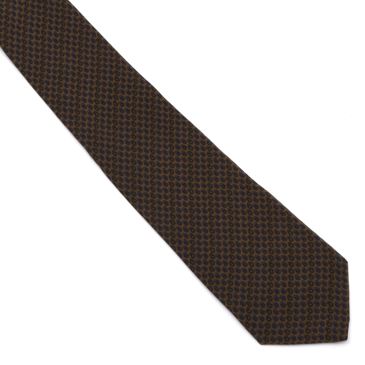 Vintage Altea Milano Ancient Madder Silk Tie 138.5cm - Brown Mini-Paisley