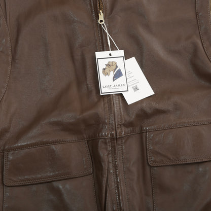 Longhi Wende-Ledergilet Größe 50 Brustumfang ca. 55cm - Braun/Hellbraun