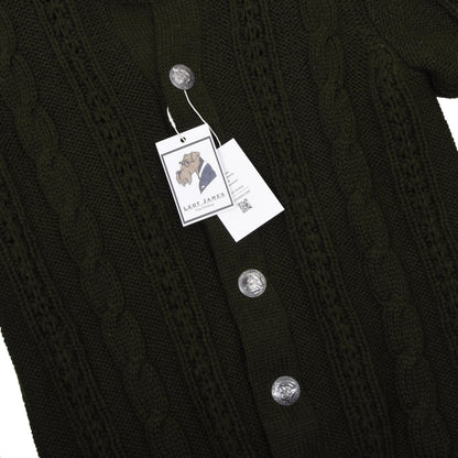 Stapf Tirol Pullover aus 100% Wolle, hergestellt in Österreich, Brustweite ca. 52 cm – Grün