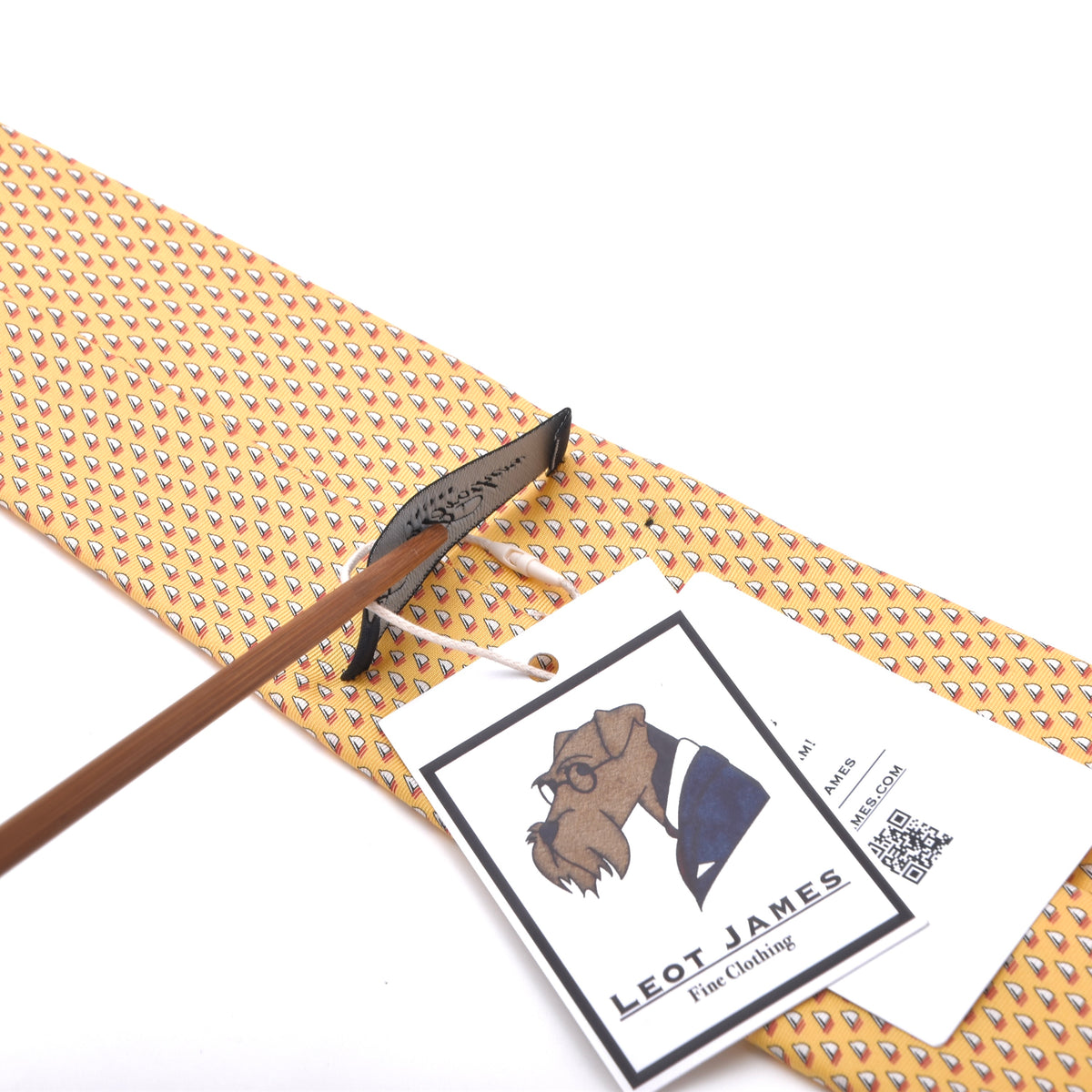 Brooks Brothers 100% Seide Krawatte Made in USA – Gelb Segelboote