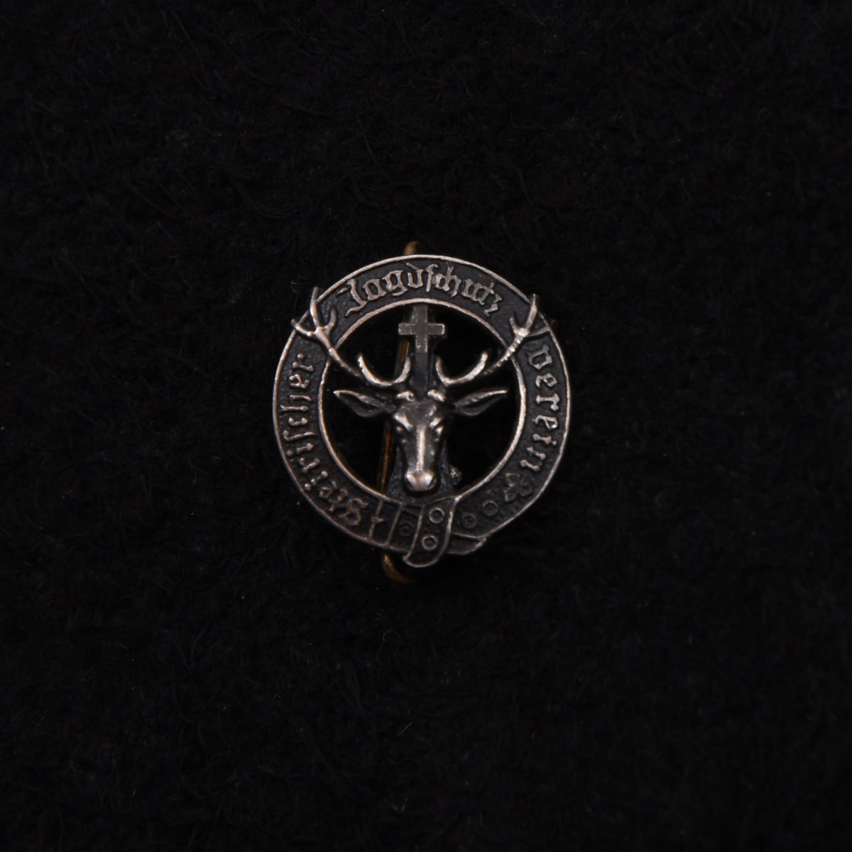 Vintage Styrian Hunting Protection Club .800 Silver Pin ca. 1.6cm