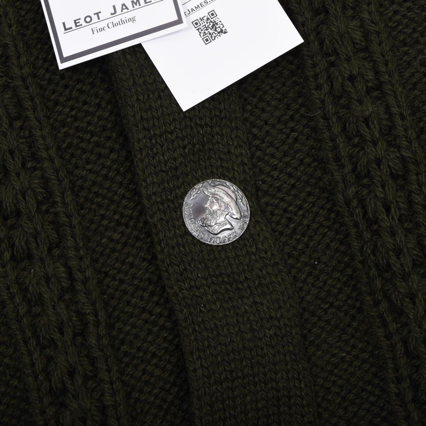 Stapf Tirol Pullover aus 100% Wolle, hergestellt in Österreich, Brustweite ca. 52 cm – Grün