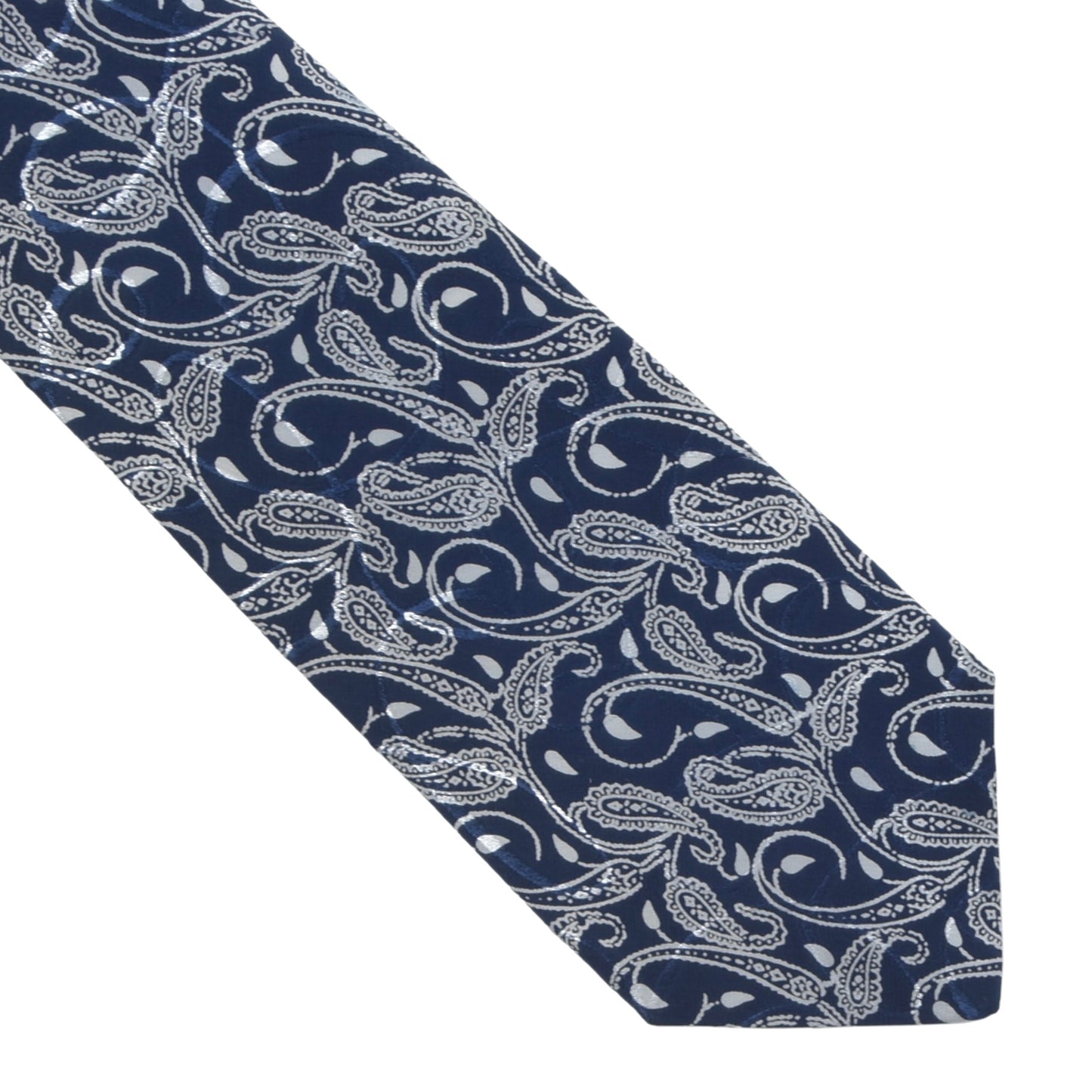 Brioni Silk Tie ca. 147.5cm/9.5cm - Blue Paisley