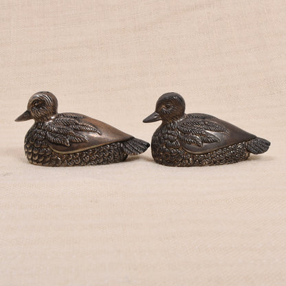 Silea Vintage Silver Plated Salt & Pepper Shakers - Ducks