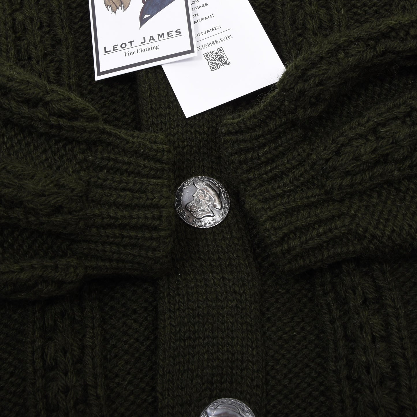 Stapf Tirol Pullover aus 100% Wolle, hergestellt in Österreich, Brustweite ca. 52 cm – Grün