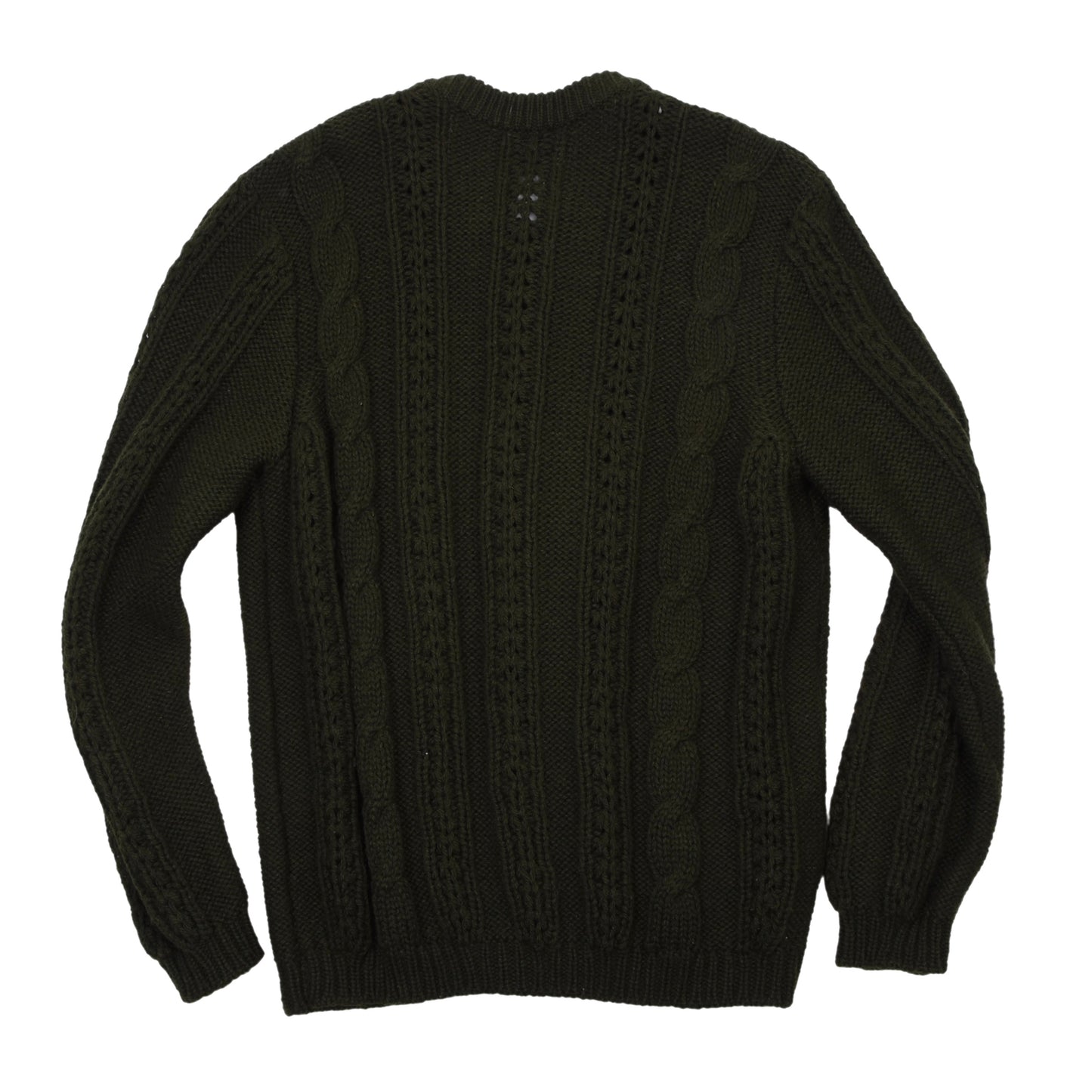 Stapf Tirol Pullover aus 100% Wolle, hergestellt in Österreich, Brustweite ca. 52 cm – Grün