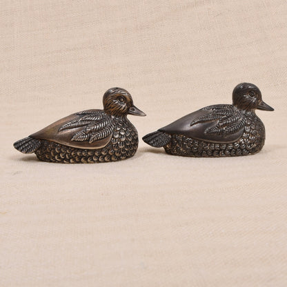 Silea Vintage Silver Plated Salt & Pepper Shakers - Ducks