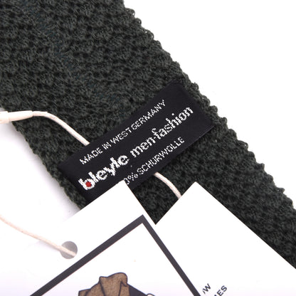 NOS Bleyle 100% Wool Knit Tie W. Germany - Green