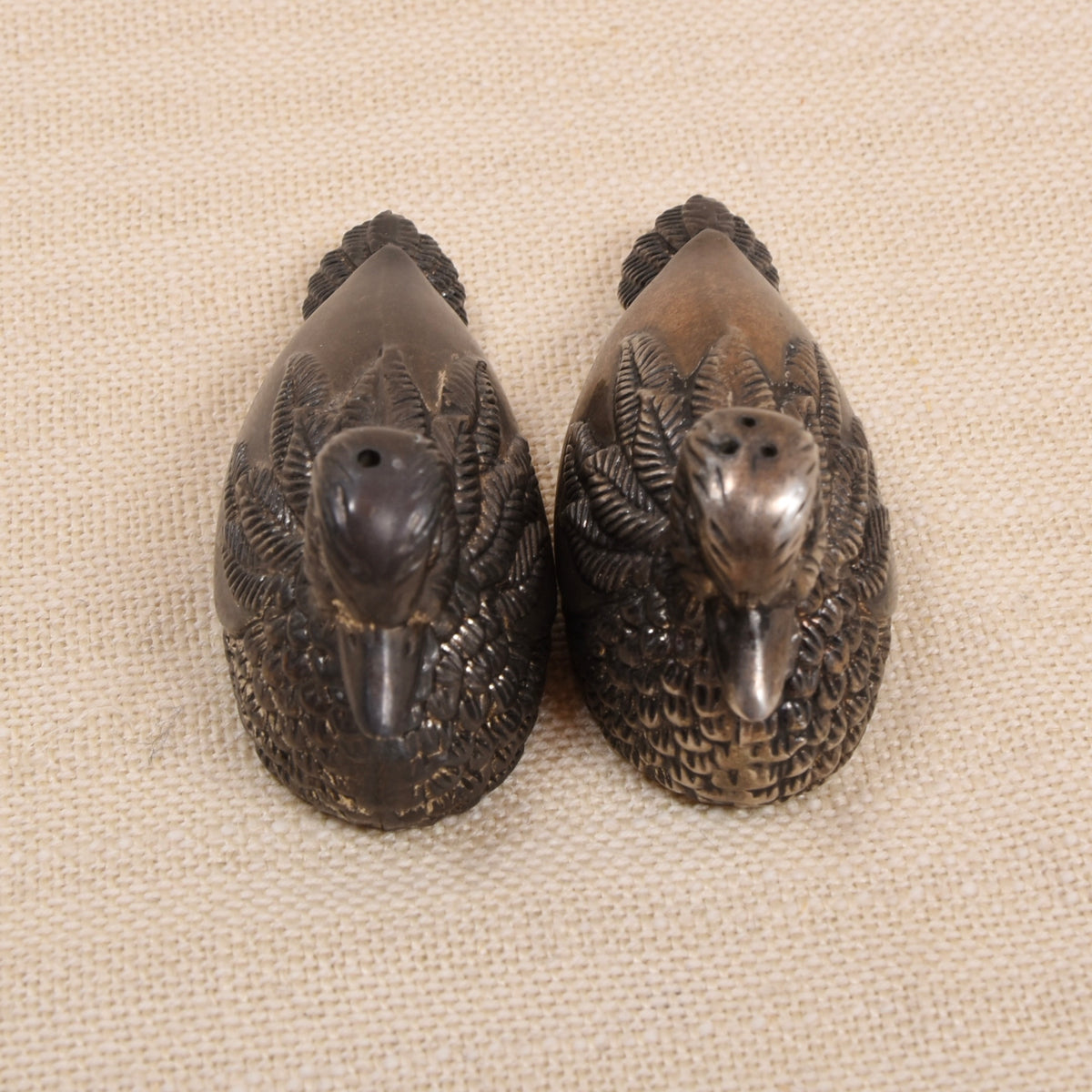 Silea Vintage Silver Plated Salt & Pepper Shakers - Ducks