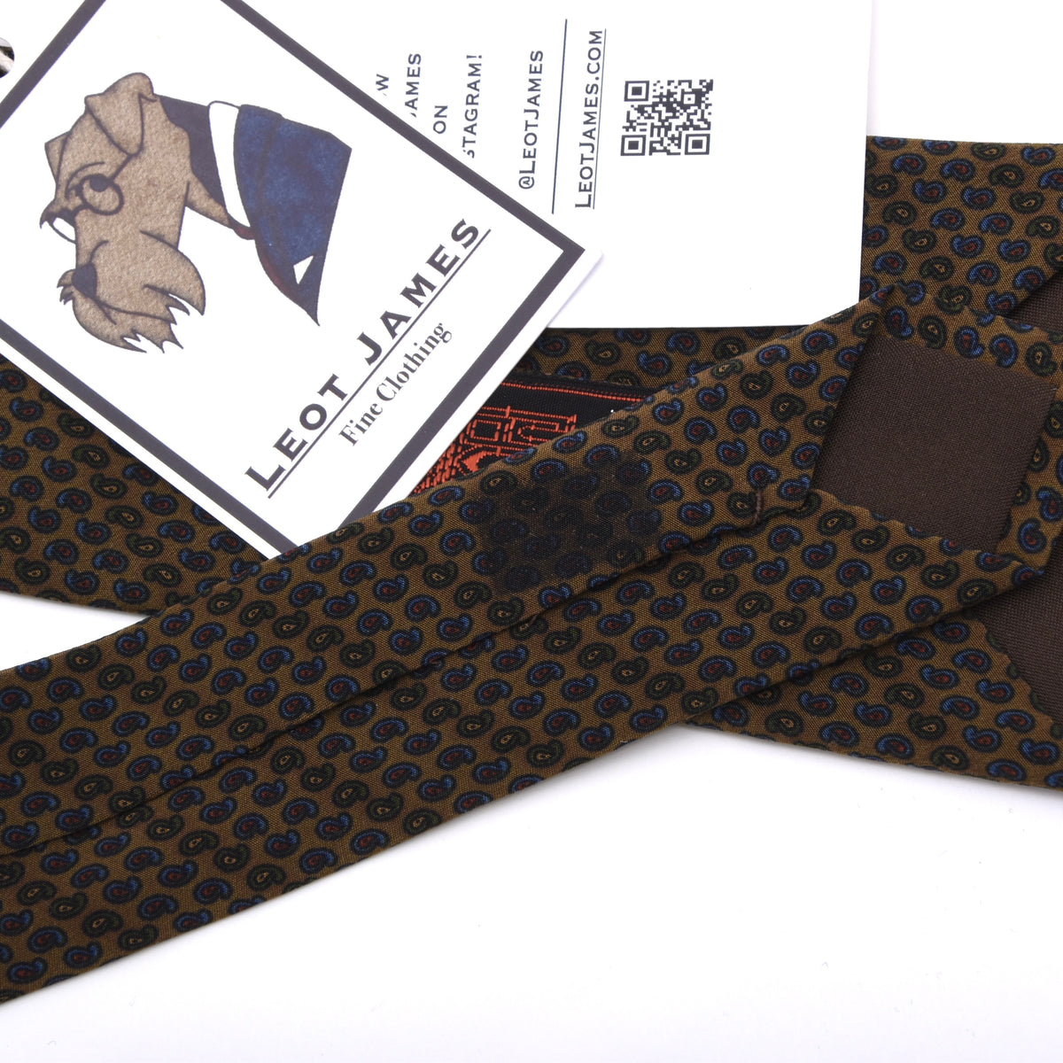 Vintage Altea Milano Ancient Madder Silk Tie 138.5cm - Brown Mini-Paisley