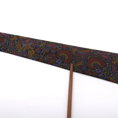 Madelios Paris Vintage Seide Krawatte Made in France – Grün Paisley